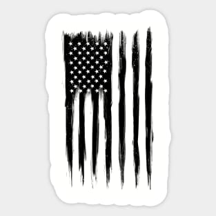 Black American Flag Sticker